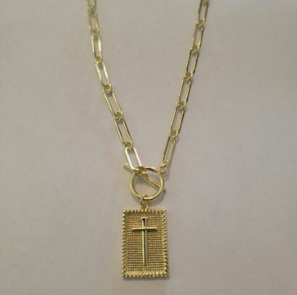 Haute Mess Cross Pendant Necklace