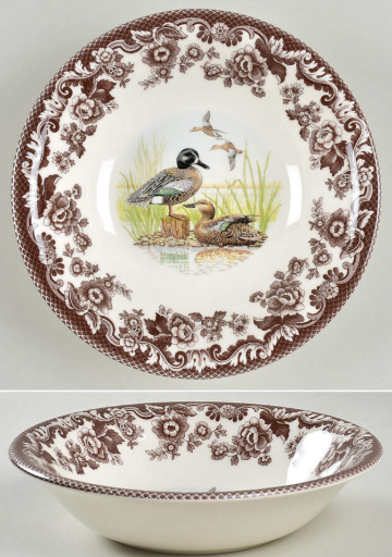 Spode Woodland Blue Winged Teal Duck Cereal Bowl