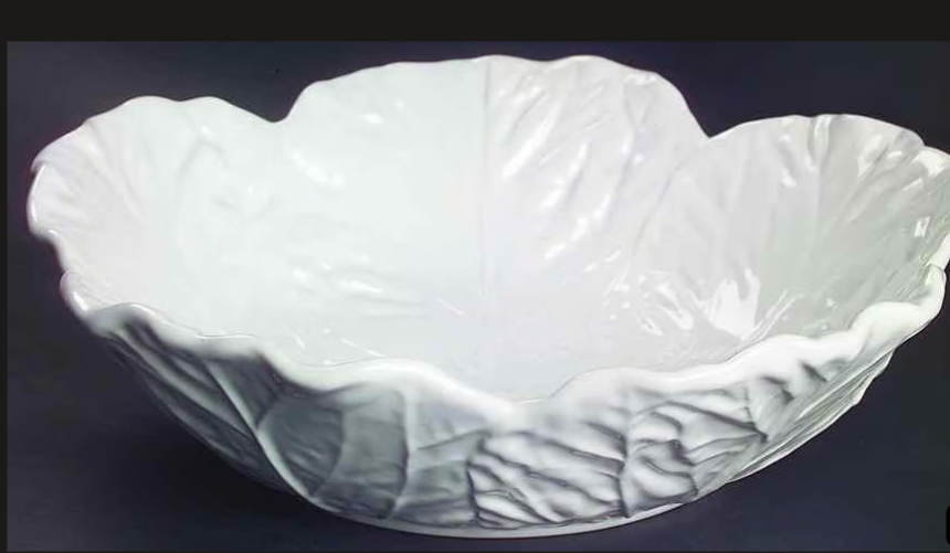 Bordallo Pinheiro Cabbage Beige Large Bowl 11''