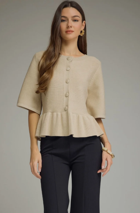 Colette Peplum Knit Top