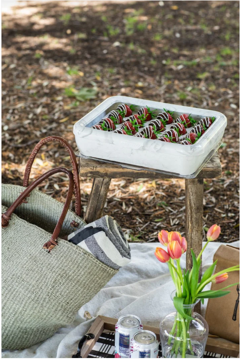 Fancy Panz® Classic - White/Grey Marble