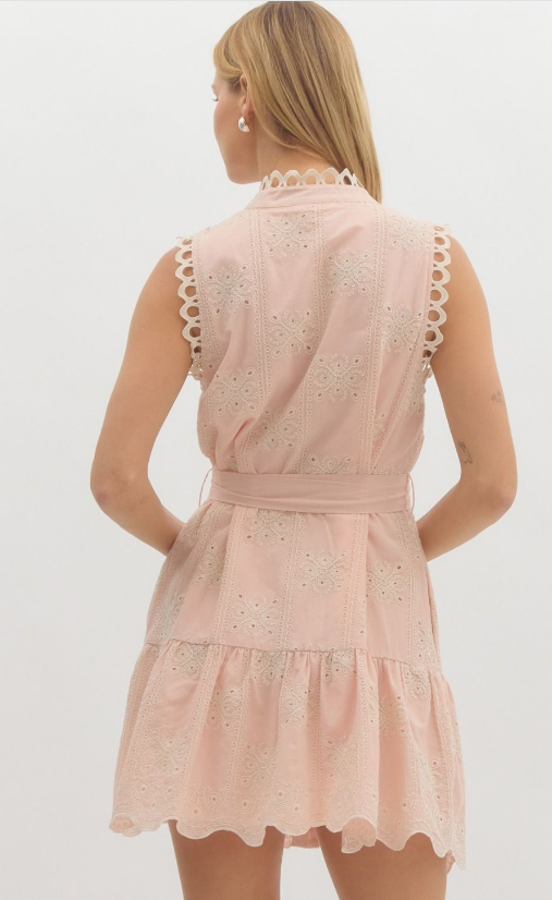 Pearl Bow Collar Dress