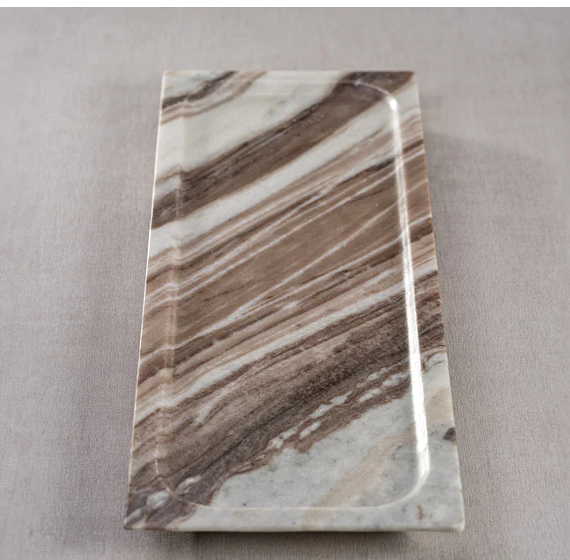 Zodax Arabescato Marble Tray 15.75" x 6"