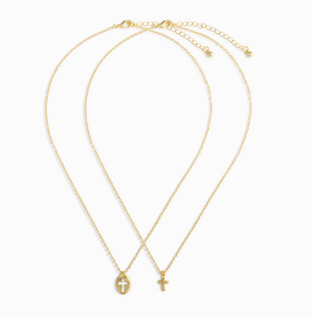 Sharing Kindness Necklace - Cross 16in