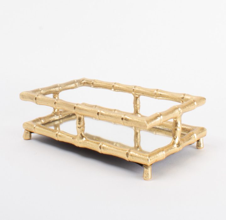 8 Oak Lane Gold Bamboo Guest Towel Tray