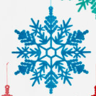 180 Flocked Snowflake Ornament