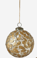 180 Gold Leaves Ball Ornament