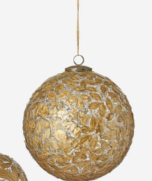 180 Gold Leaves Ball Ornament