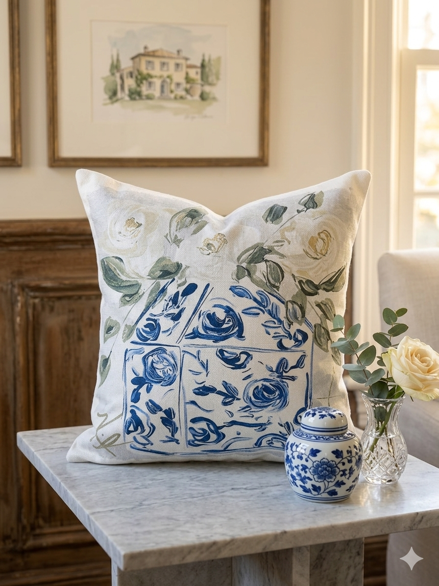 The Porch GA Grace & Garden Square Pillow