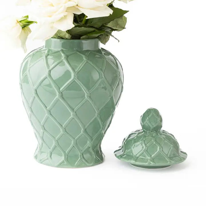 8 Oak Lane Green Ginger Jar