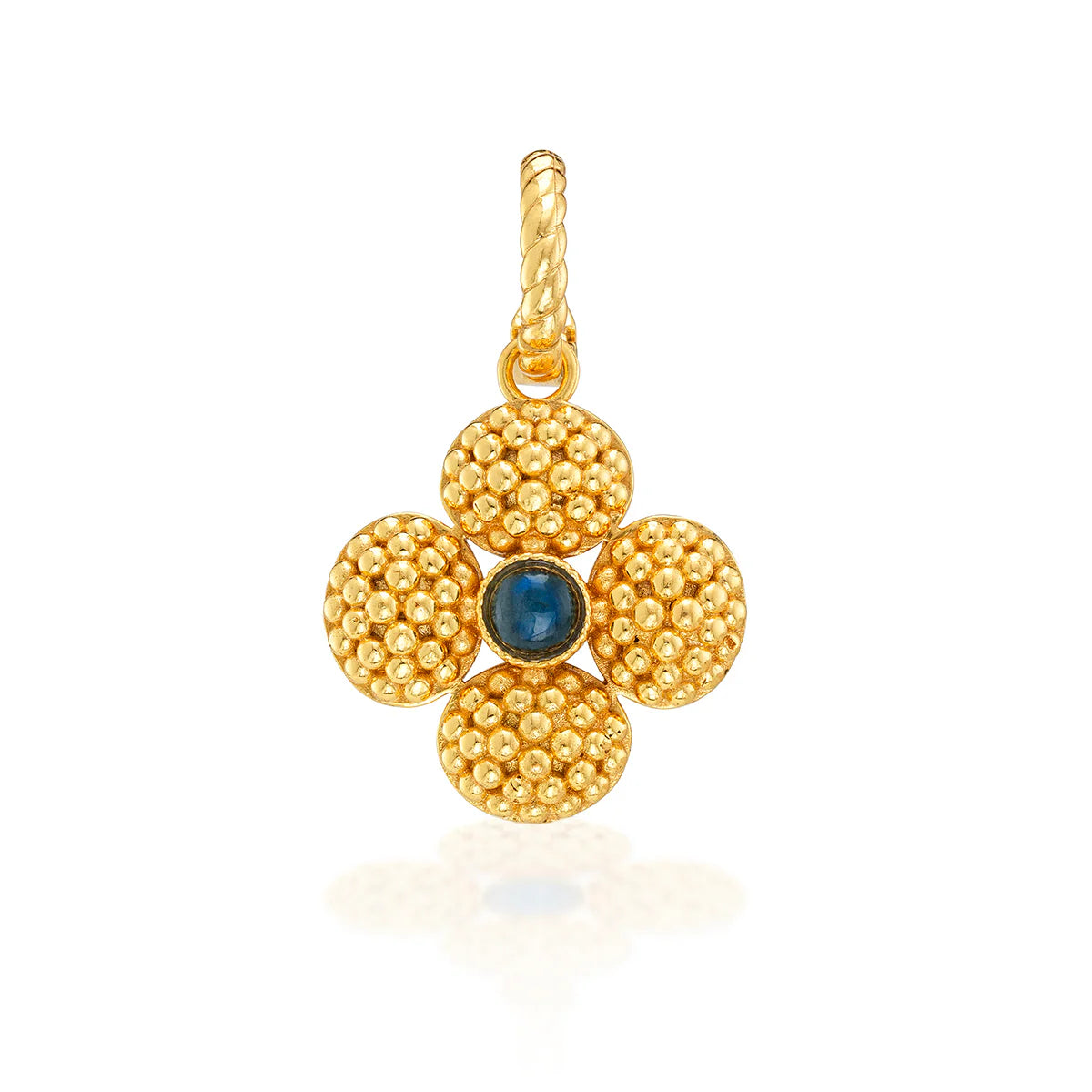 Capucine De Wulf Berry Clover Double Sided Pendant- Blue Labradorite