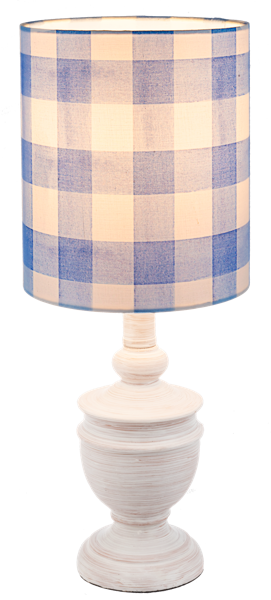 The Porch CBK Home Blue Gingham Accent Lamp
