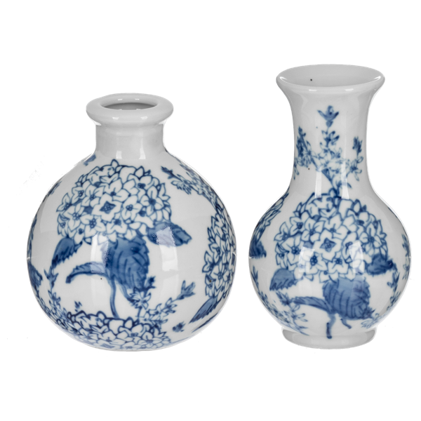 The Porch CBK Home Blue Hydrangea Vase Set