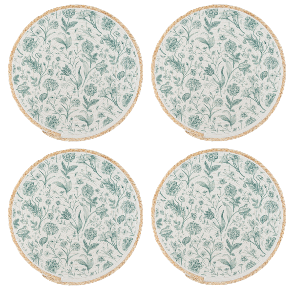 Ganz Round Green Botanical Placemat