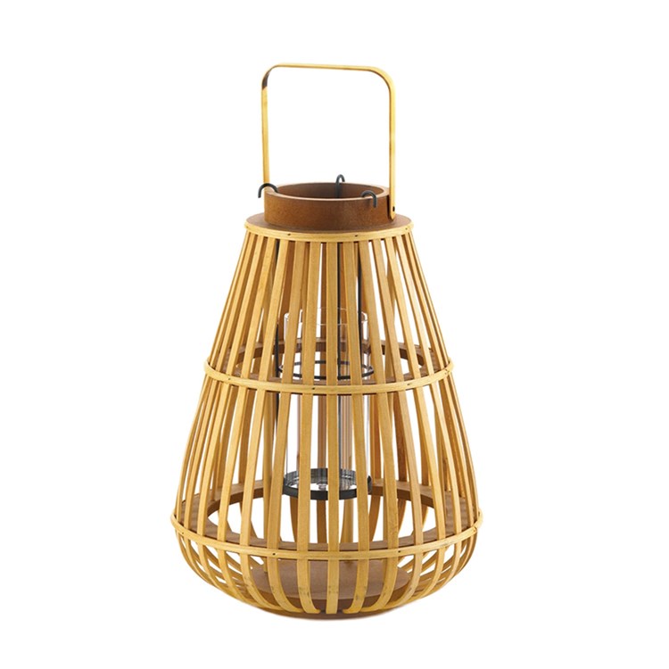 The Porch Design Imports Large Slat Wooden Lantern