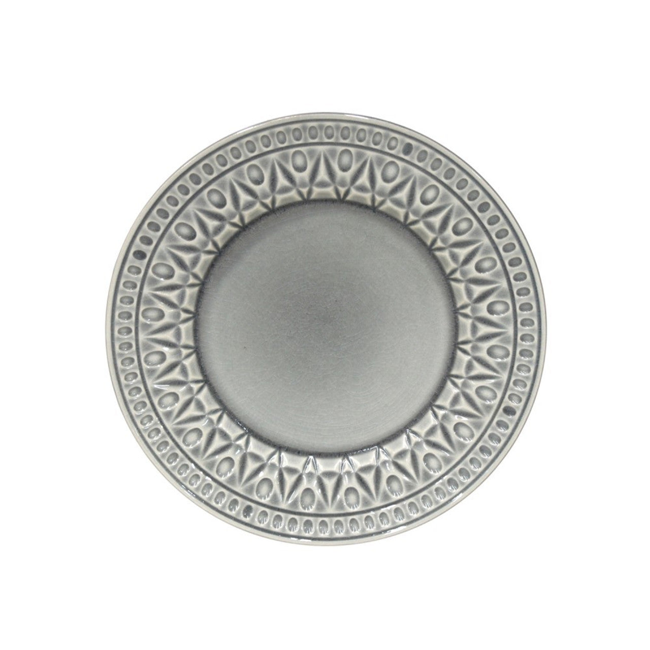 Costa Nova Cristal Grey Craquelee Salad Plate