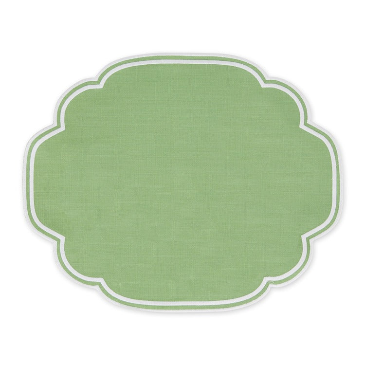 The Porch Design Imports Fresh Green Scalloped Placemat