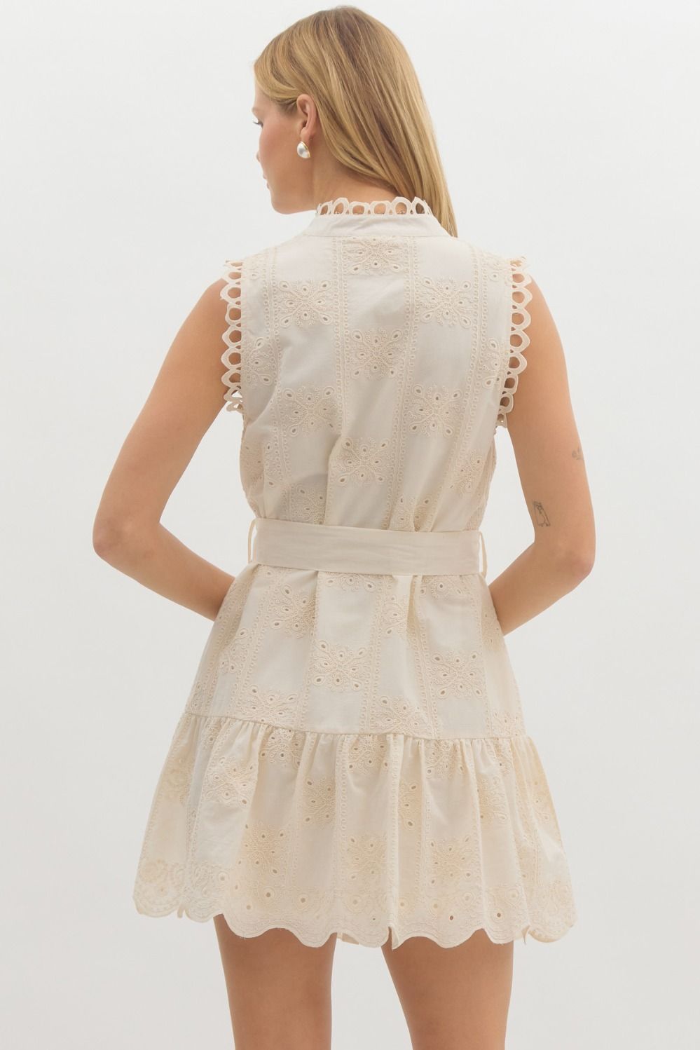 Pearl Bow Collar Dress
