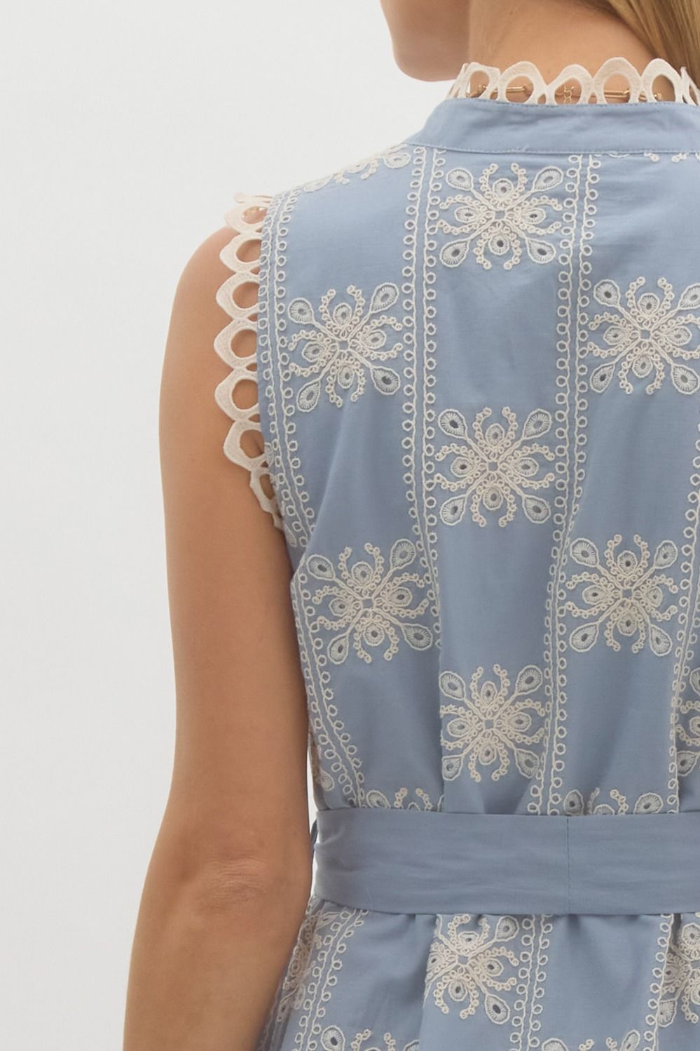 Pearl Bow Collar Dress
