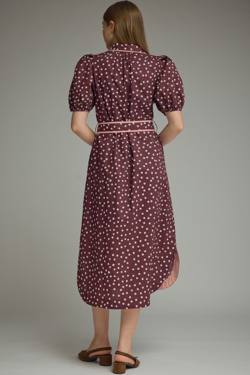 Polka Dot Plum Dress