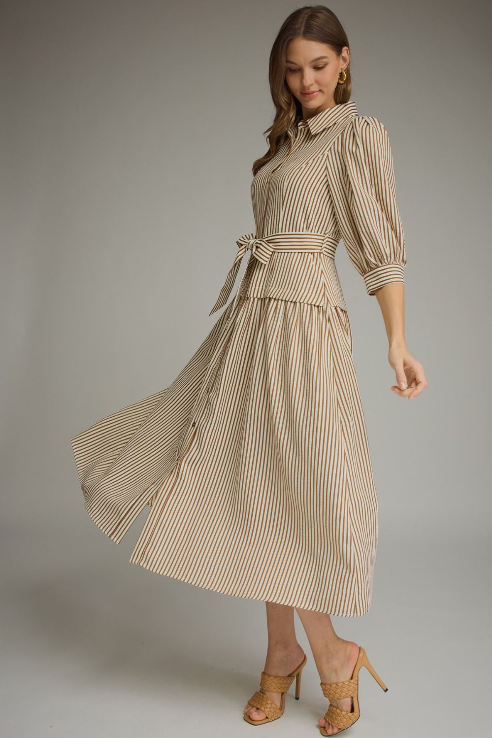 The Caramel Stripe Dress