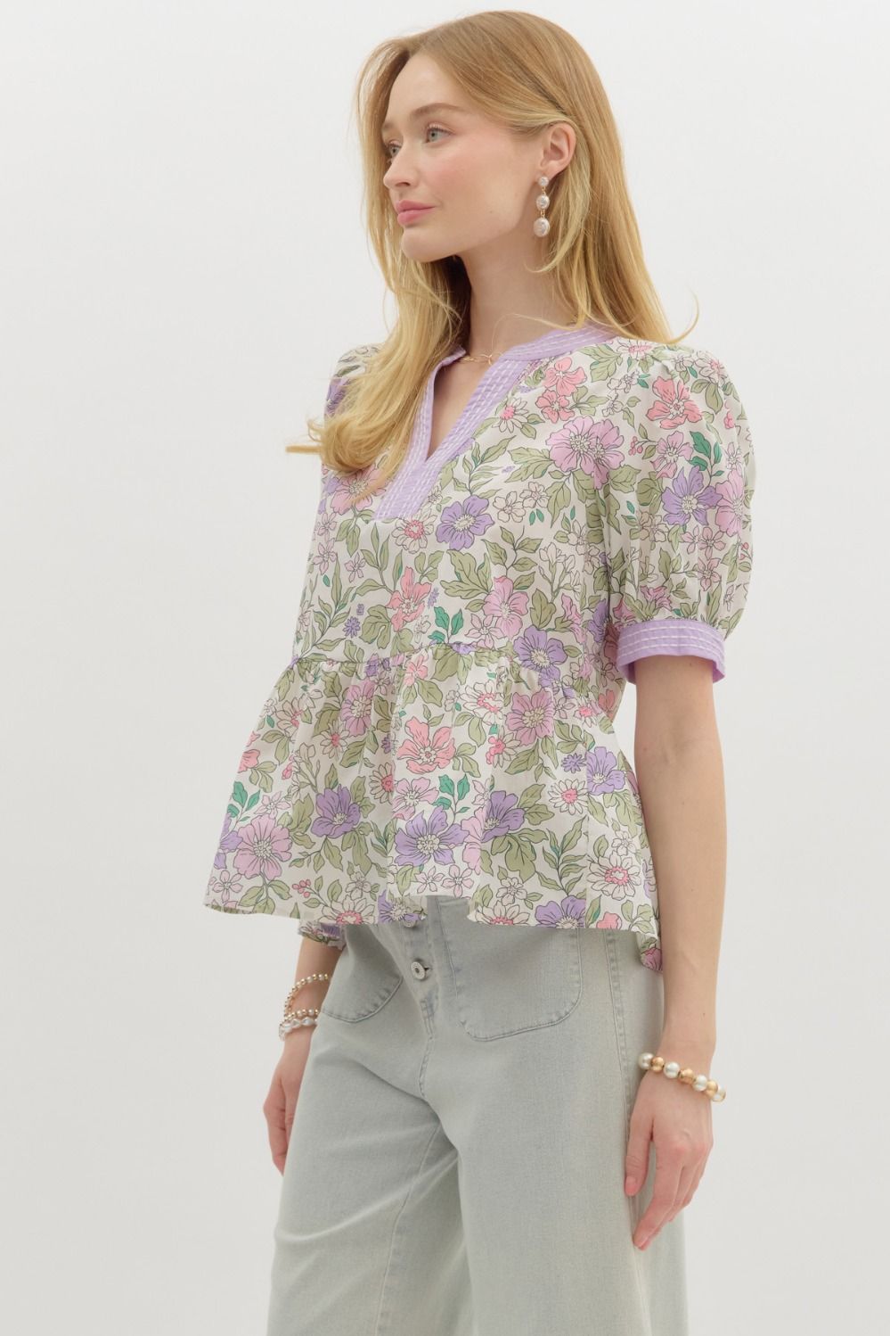 Violet Bloom Top