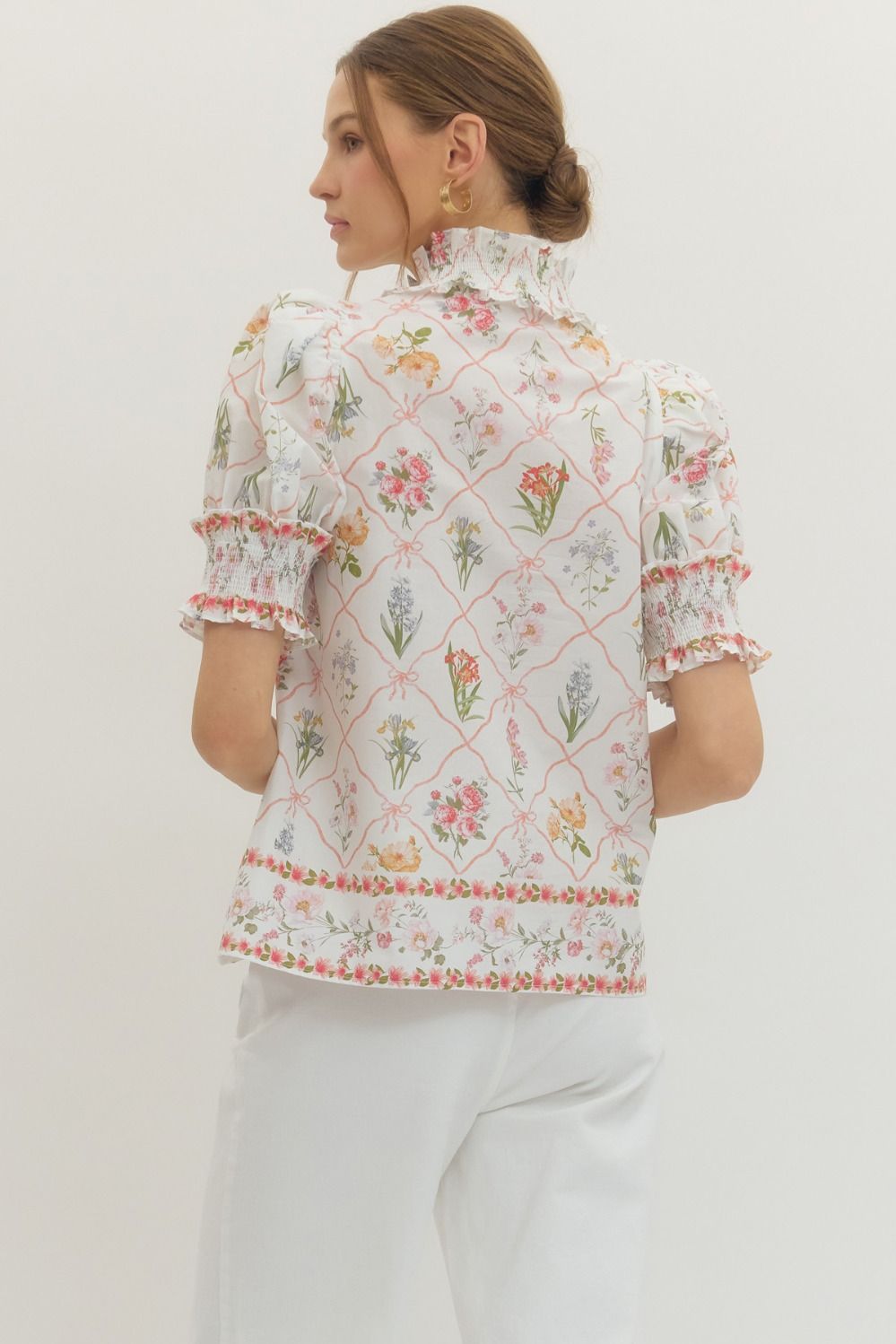 Botanical Bloom Short Sleeve Top