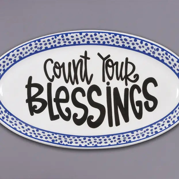 The Porch Magnolia Lane Count Your Blessings Oval Platter
