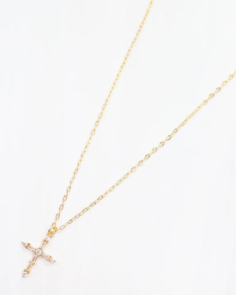 Caroline Hill Wilson Cross Necklace