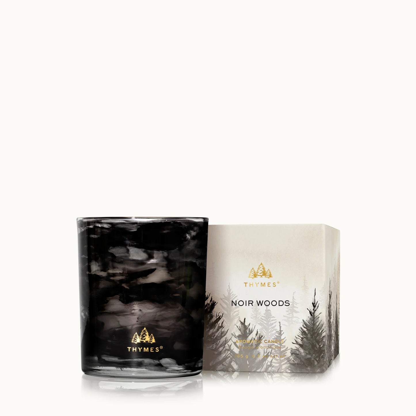 Thymes Noir Woods 6.5 oz Boxed Candle