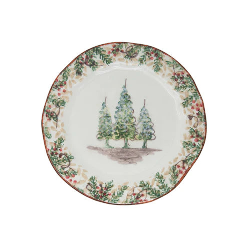 Arte Italica Natale Salad/Dessert Plate