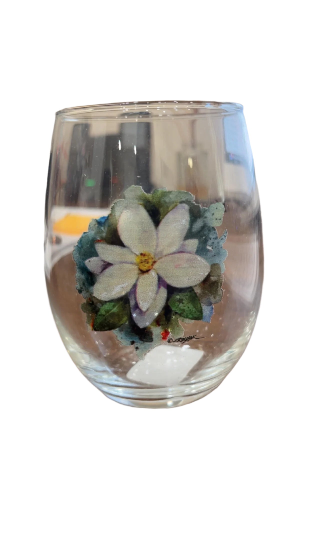 Magnolia Place Stemless Wine Glass