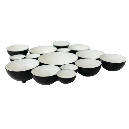 Nora Fleming Black and White Bubble Bowl