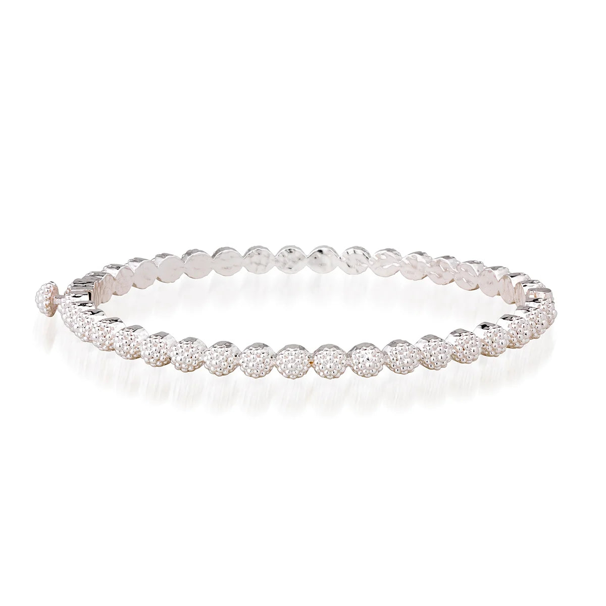 Capucine De Wulf Eternity Petite Hinged Bangle, S/M - Silver