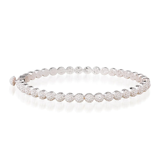 Capucine De Wulf Eternity Petite Hinged Bangle, S/M - Silver