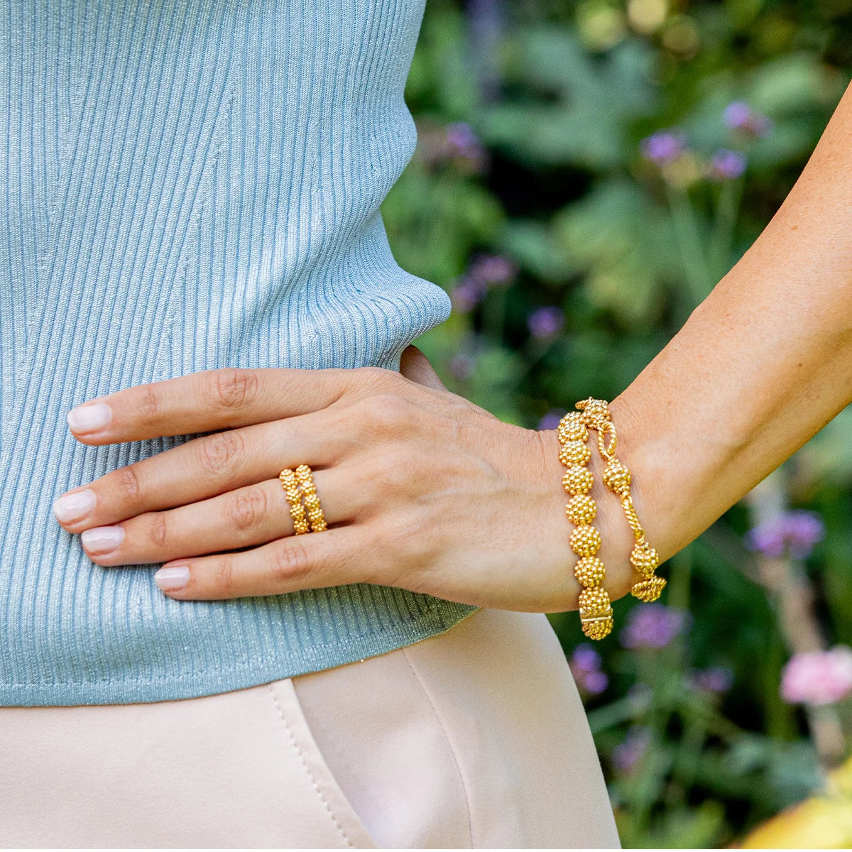 Capucine De Wulf Berry Bead Bracelet - 7"+2" - Gold