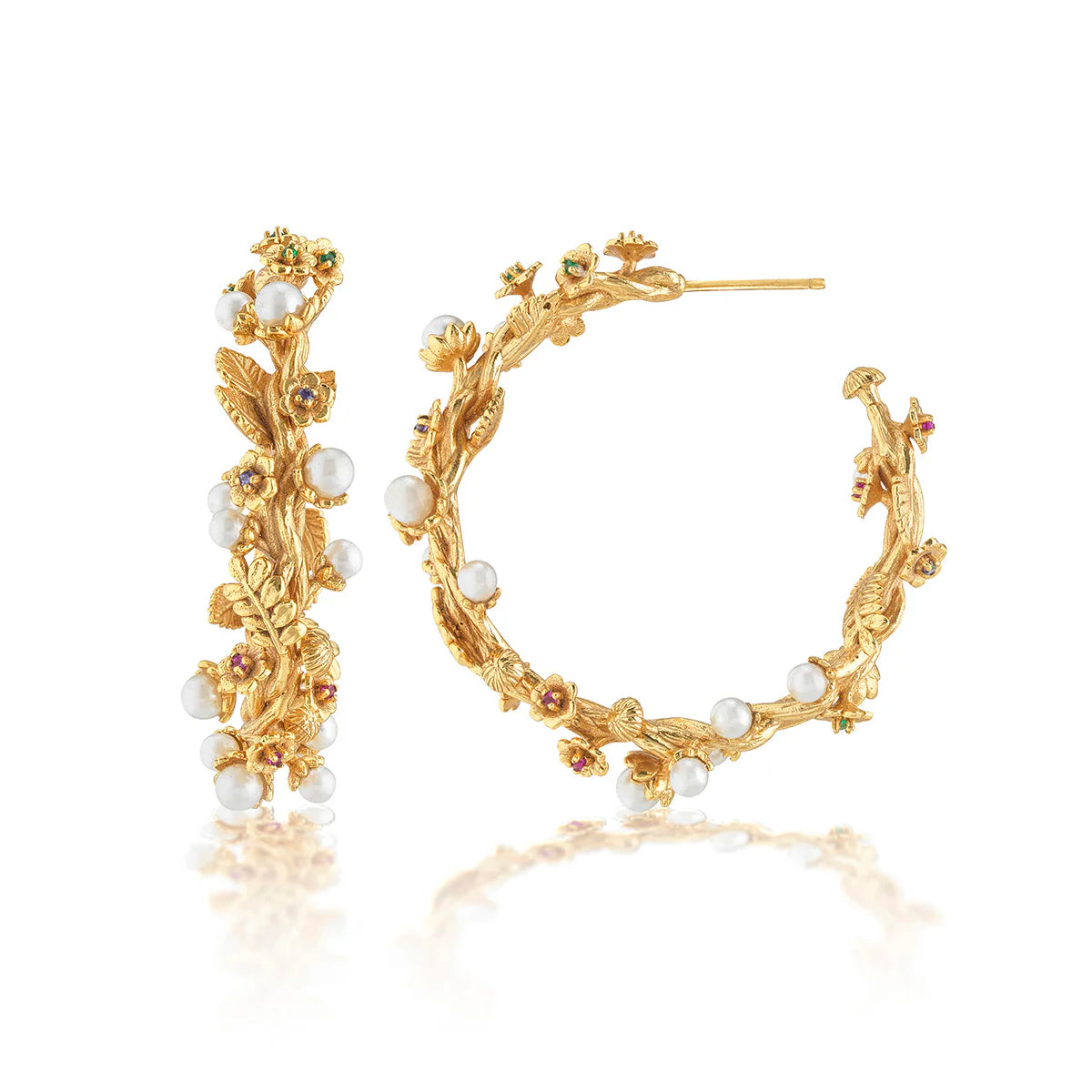 Capucine De Wulf Meadow Grande Hoop Earrings - Pearl