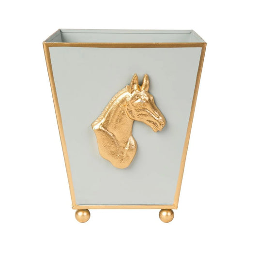 Jayes Studio AS-IS Regency Collection Horse Head Square Cachepot 6