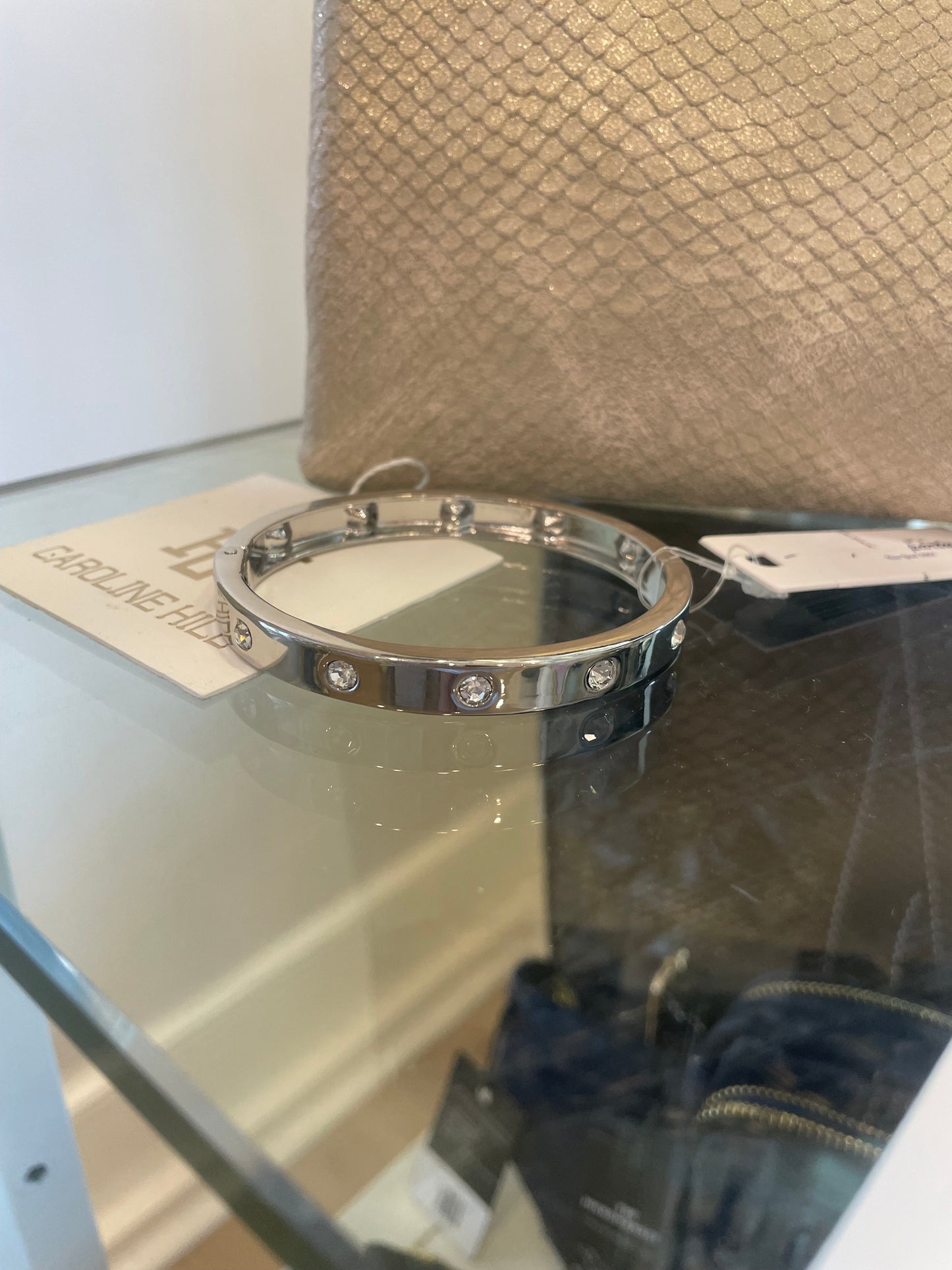 Caroline Hill Lake Burton Silver Bangle Bracelet