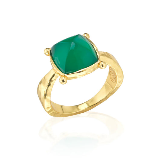 Capucine De Wulf Mystic Eye Gem Ring- Green Onyx