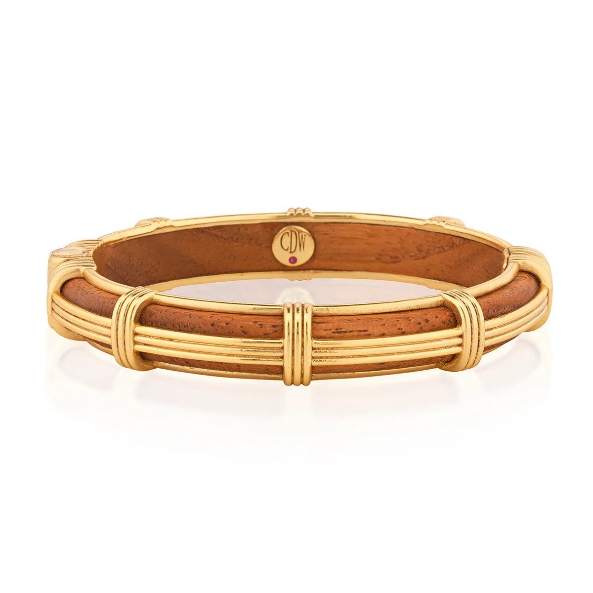 Capucine De Wulf Gaia Petite Hinged Bangle, S/M - Teak