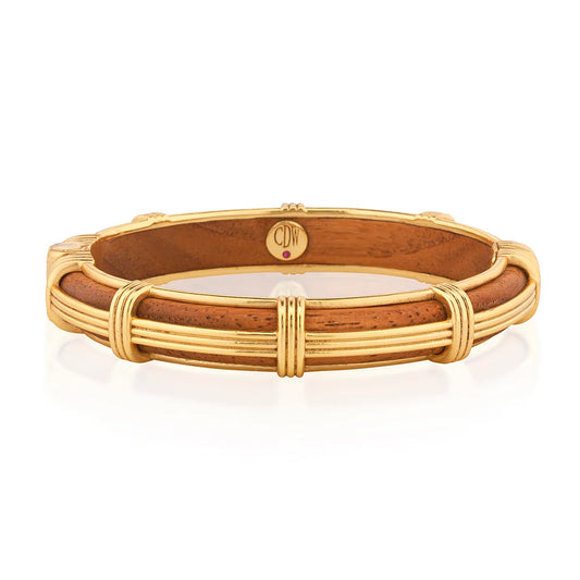 Capucine De Wulf Gaia Petite Hinged Bangle, S/M - Teak