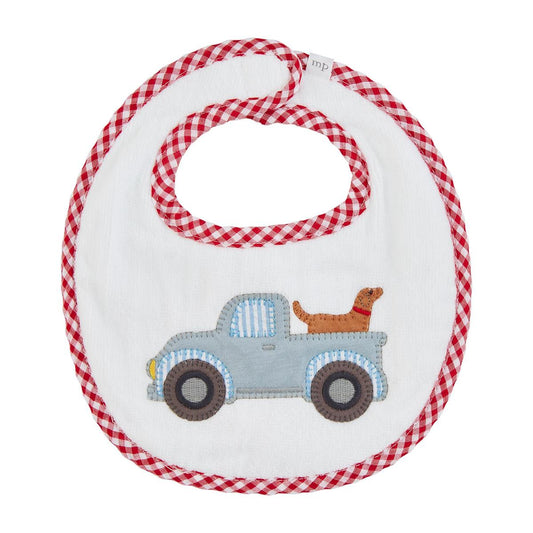 The Porch Mud Pie Truck Farm Applique Bib