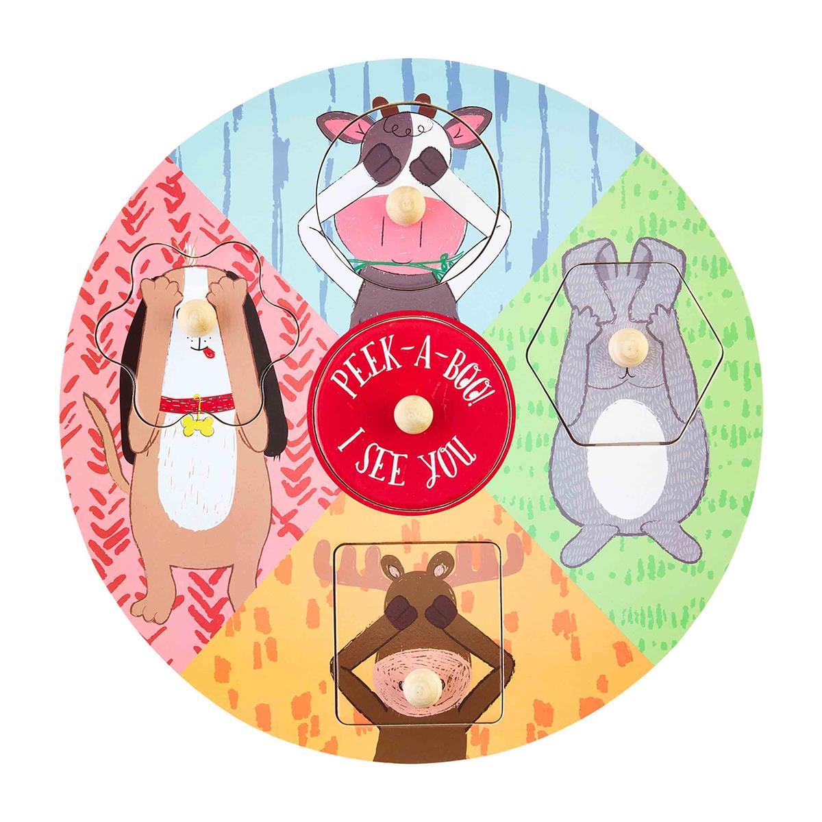 The Porch Mud Pie Peek-A-Boo Round Puzzle