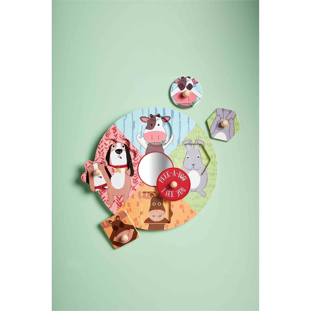 The Porch Mud Pie Peek-A-Boo Round Puzzle