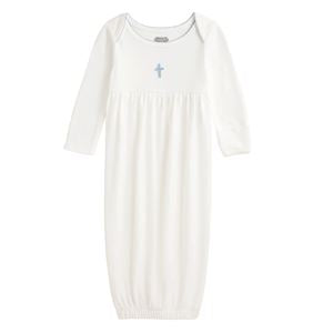 The Porch Mud Pie Blue Crochet Cross Gown