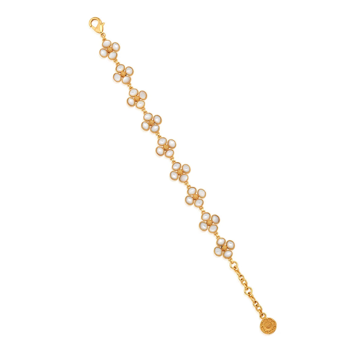 Capucine De Wulf Berry Clover Link Bracelet, 7"+2" - MOP