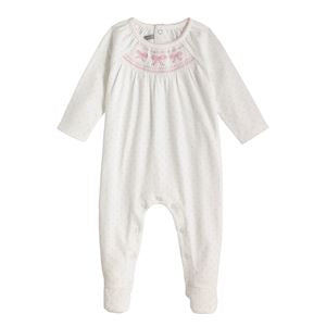 The Porch Mud Pie Pink Smocked Sleeper