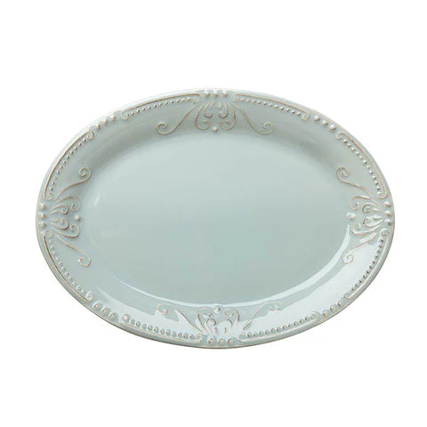 Skyros Small Isabella Oval Platter Ice Blue