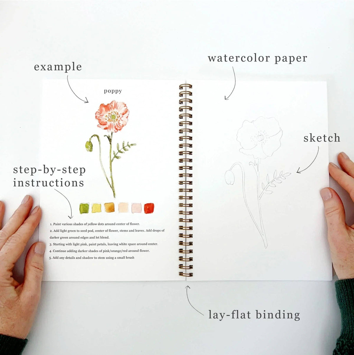 The Porch Flowers watercolor workbook